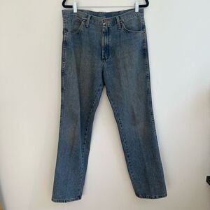 Wrangler Men's Straight Leg Mid-Rise Denim Jeans Blue Size 34"